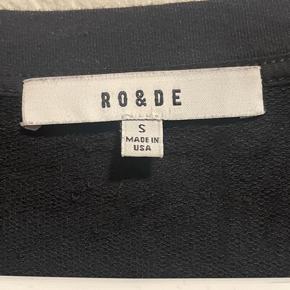 RO&DE Ruffle Sleeve Black Top - Picture 3 of 3